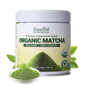 Matcha-Ceremonial Grade Organic Matcha Green Tea Powder,Premium First Harvest Unsweetened,1 0 0 Pure Matcha ForLattes,Smoothies,and Baking  40g 1 (Option: 1 piece)