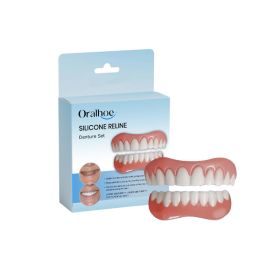 Oralhoe Denture Kit Deep Cleaning Comfortable Fit Natural Look Teeth Gap for Daily Oral Care (Option: Default)