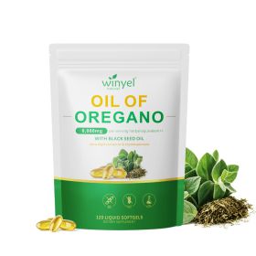 WINYEL Basil Oil Soft Capsules Containing Black Seed Oil 6000 Mg - Basil Oil Capsules Are For Immune And Digestive Support - Gluten-free Soft Cap (Option: 1 pcs)