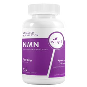 WINYEL Cellular Energy Complex Per Serving, 10-in-1 Formula, Zero Filler, With Vitamin C, Resveratrol, CoQ10, TMG, Quercetin & Glutathione Capsul (Option: 1 PACK)